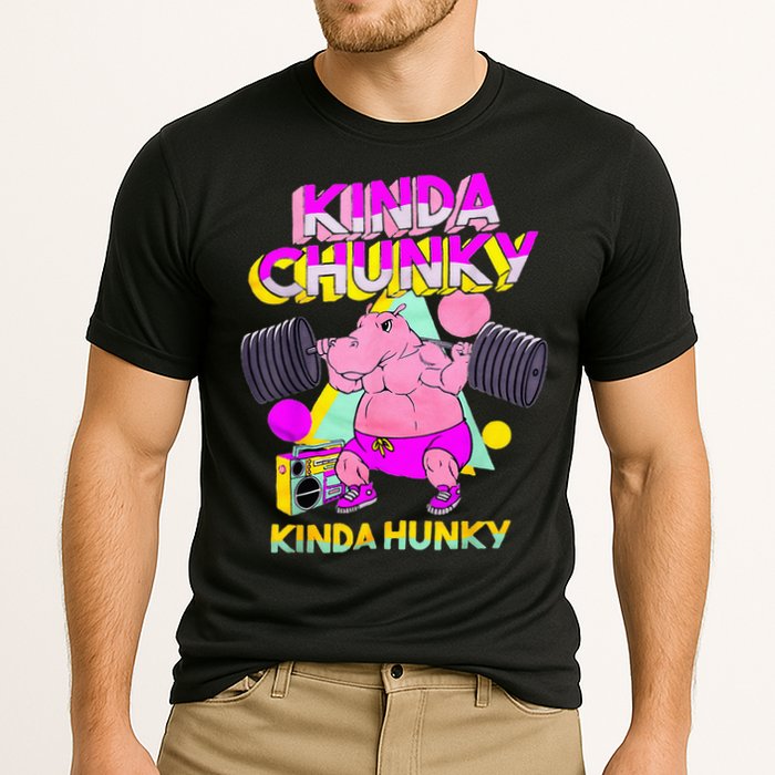 Kinda Chunky Kinda Hunky And Body Building Gym Cooling Performance Crew T-Shirt