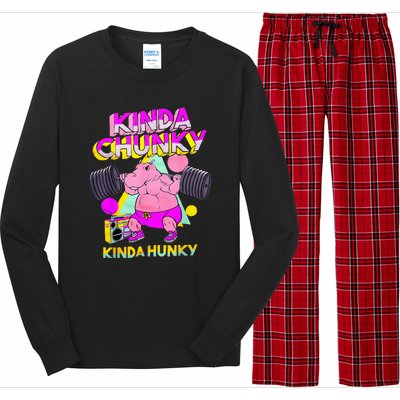 Kinda Chunky Kinda Hunky And Body Building Gym Long Sleeve Pajama Set