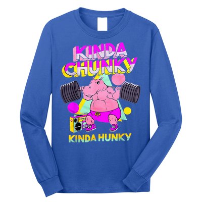 Kinda Chunky Kinda Hunky And Body Building Gym Long Sleeve Shirt