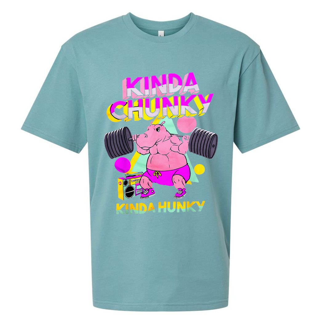 Kinda Chunky Kinda Hunky And Body Building Gym Sueded Cloud Jersey T-Shirt