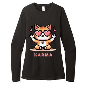 Karma Cat Womens CVC Long Sleeve Shirt