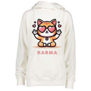 Karma Cat Womens Funnel Neck Pullover Hood