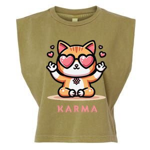 Karma Cat Garment-Dyed Women's Muscle Tee