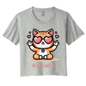 Karma Cat Women's Crop Top Tee