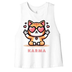 Karma Cat Women's Racerback Cropped Tank