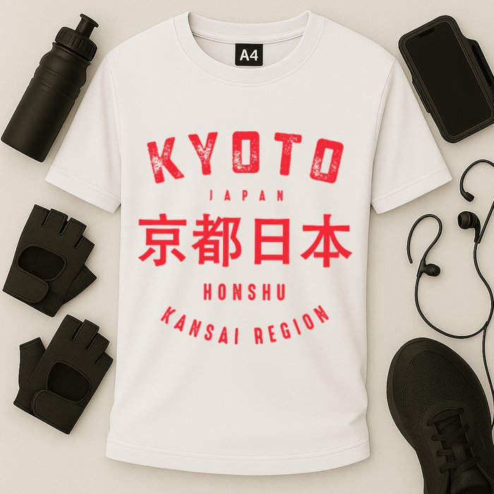Kyoto City Kansai Region Japan Vintage Performance Shirt