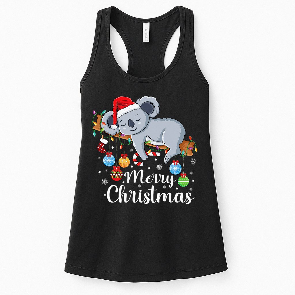 Koalalala Cute Koala Bear santa hat funny Christmas koala Womens Tank Top