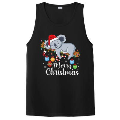 Koalalala Cute Koala Bear santa hat funny Christmas koala PosiCharge Competitor Tank