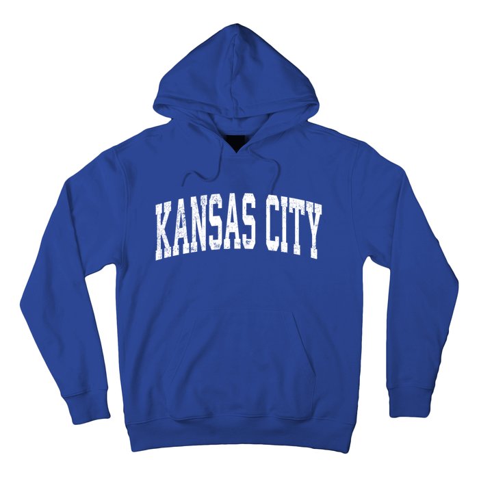 Kansas City Kansas Ks Vintage Athletic Sports Design Gift Hoodie