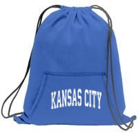 Kansas City Kansas Ks Vintage Athletic Sports Design Gift Sweatshirt Cinch Pack Bag