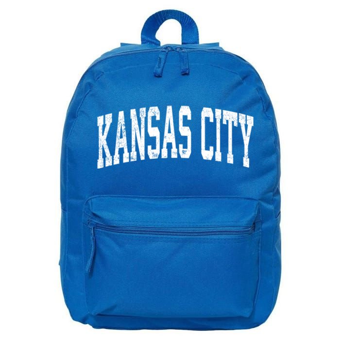 Kansas City Kansas Ks Vintage Athletic Sports Design Gift 16 in Basic Backpack