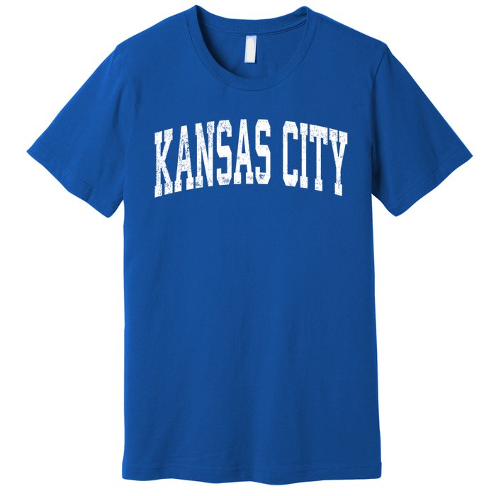 Kansas City Kansas Ks Vintage Athletic Sports Design Gift Premium T-Shirt