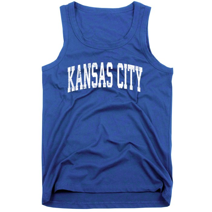 Kansas City Kansas Ks Vintage Athletic Sports Design Gift Tank Top