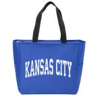 Kansas City Kansas Ks Vintage Athletic Sports Design Gift Zip Tote Bag