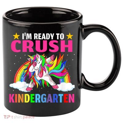 Kids Crush Kindergarten Unicorn Dabbing Back To School For Girl 11oz C Handle Ceramic Mug