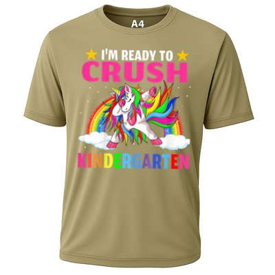 Kids Crush Kindergarten Unicorn Dabbing Back To School For Girl Performance Shirt