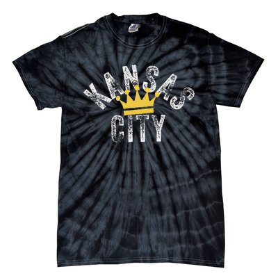 Kansas City Kc Crown Town Local Modern Style KC Cool Blue Tie-Dye T-Shirt