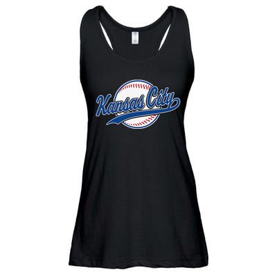 Kansas City Kc Vintage Baseball Throwback Retro Design Ladies Essential Flowy Tank