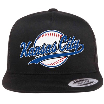 Kansas City Kc Vintage Baseball Throwback Retro Design Flatbill Hat