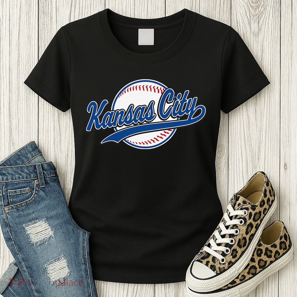 Kansas City Kc Vintage Baseball Throwback Retro Design Womens T-Shirt