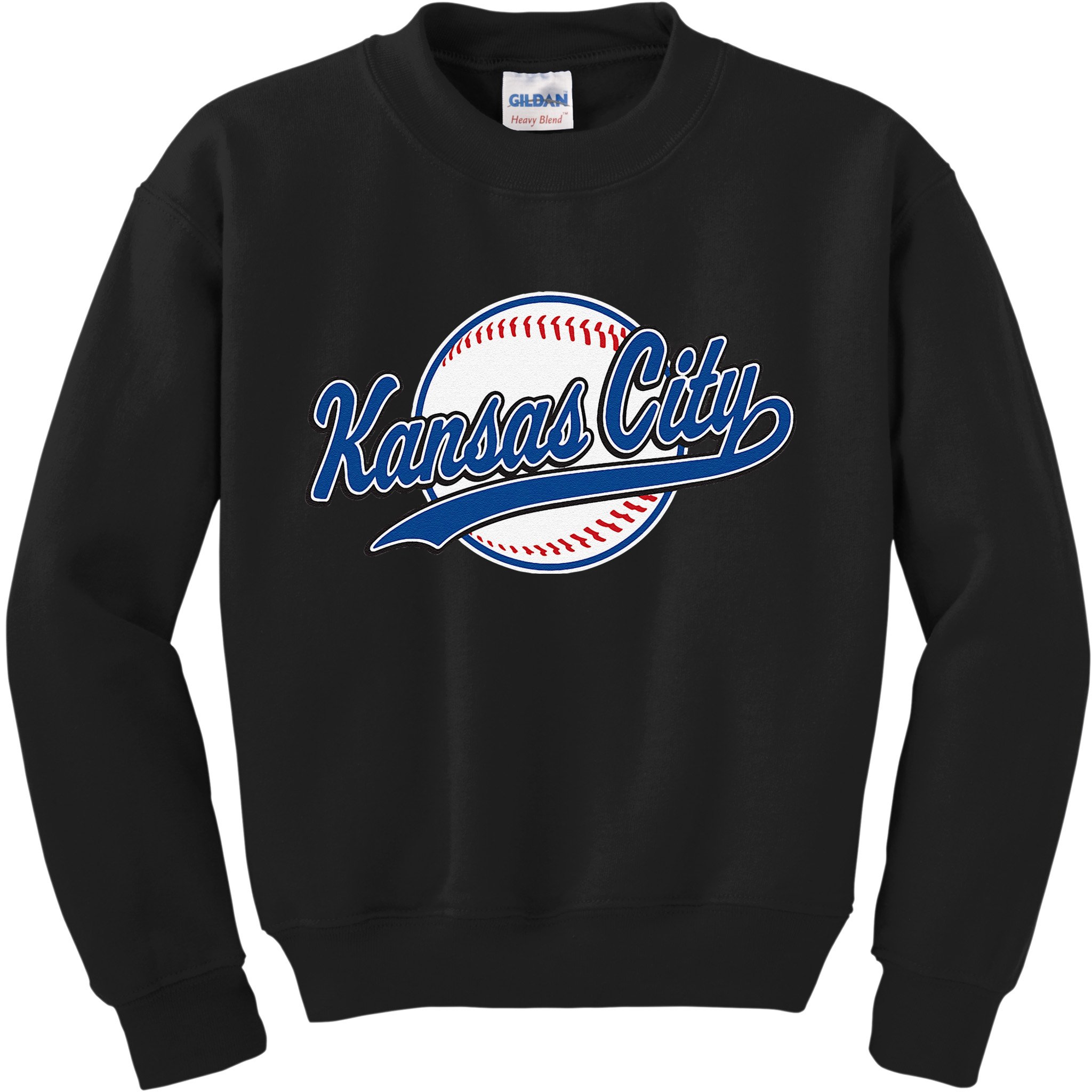 Kansas City Kc Vintage Baseball Throwback Retro Design Kids Sweatshirt