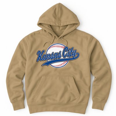 Kansas City Kc Vintage Baseball Throwback Retro Design Hoodie