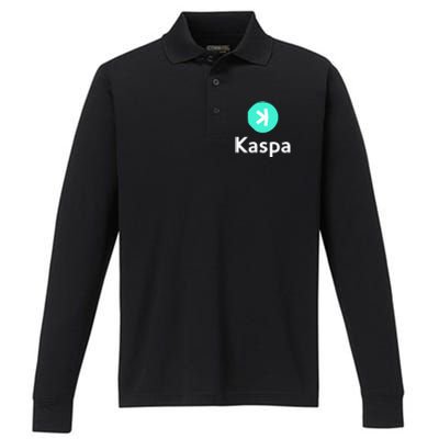 Kaspa Crypto Kaspa Performance Long Sleeve Polo