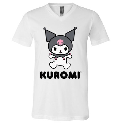 Kuromi Character V-Neck T-Shirt