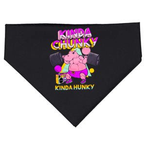 Kinda Chunky Kinda Hunky, Bodybuilding Gym USA-Made Doggie Bandana