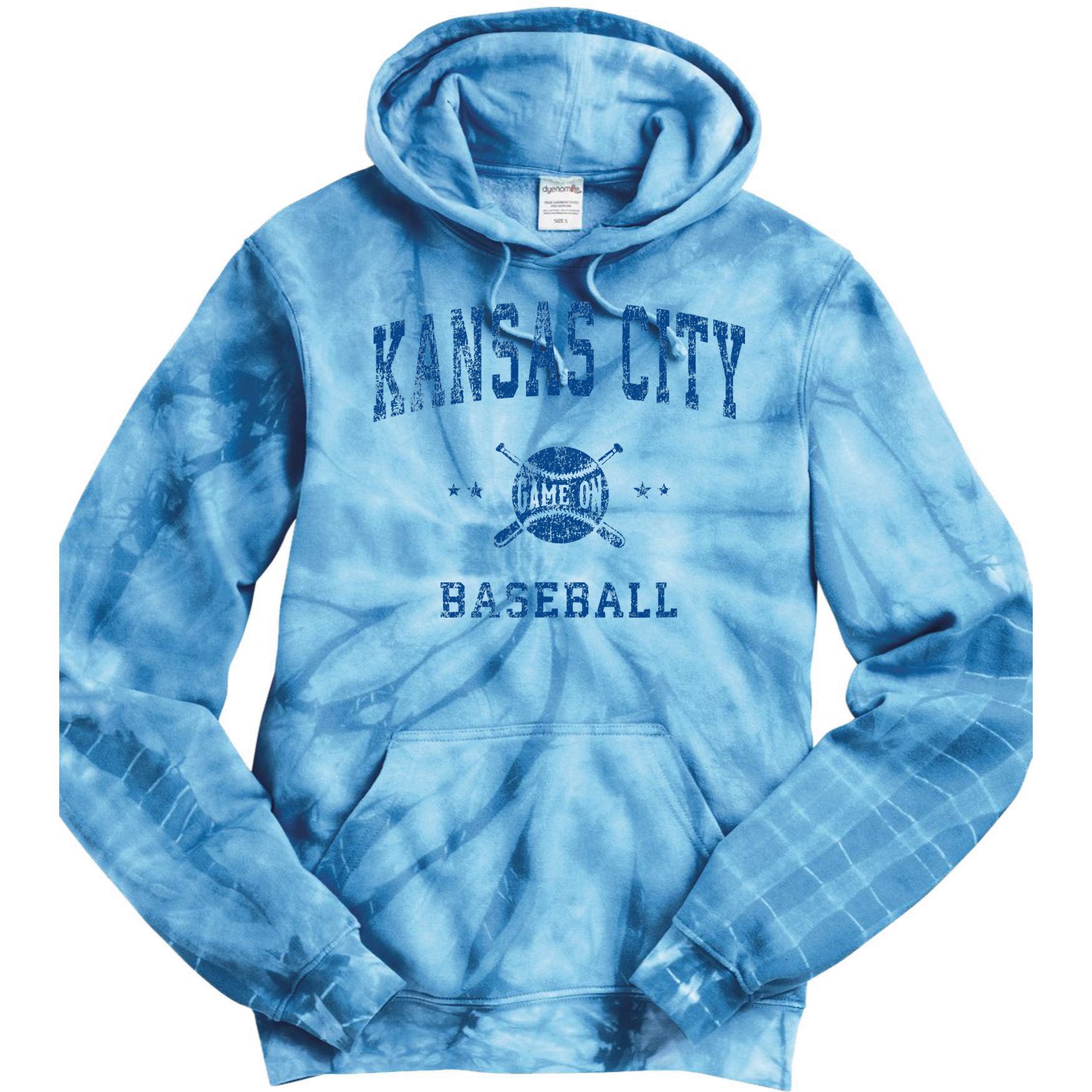 Kansas City KC Vintage Baseball Throwback Retro Design Tie Dye Hoodie