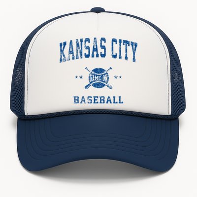 Kansas City KC Vintage Baseball Throwback Retro Design Trucker Hat