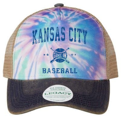 Kansas City KC Vintage Baseball Throwback Retro Design Legacy Tie Dye Trucker Hat