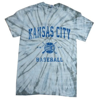Kansas City KC Vintage Baseball Throwback Retro Design Tie-Dye T-Shirt