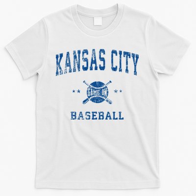 Kansas City KC Vintage Baseball Throwback Retro Design T-Shirt