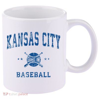 Kansas City KC Vintage Baseball Throwback Retro Design 11oz C Handle Ceramic Mug
