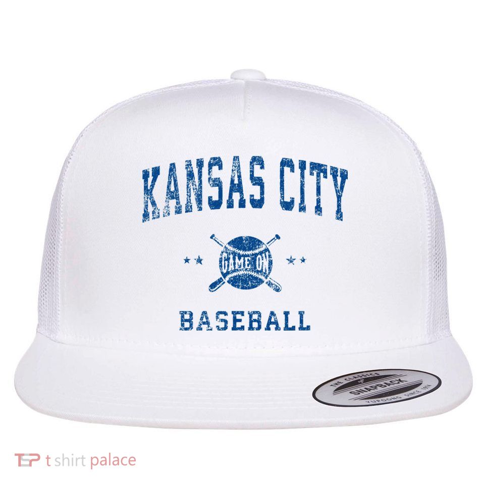 Kansas City KC Vintage Baseball Throwback Retro Design Flatbill Hat
