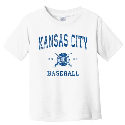 Kansas City KC Vintage Baseball Throwback Retro Design Toddler T-Shirt