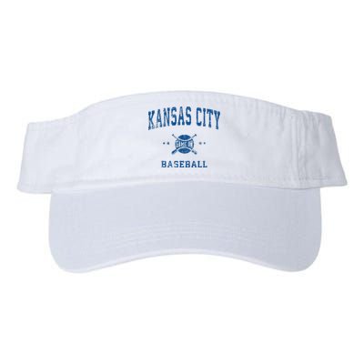 Kansas City KC Vintage Baseball Throwback Retro Design Valucap Bio-Washed Visor