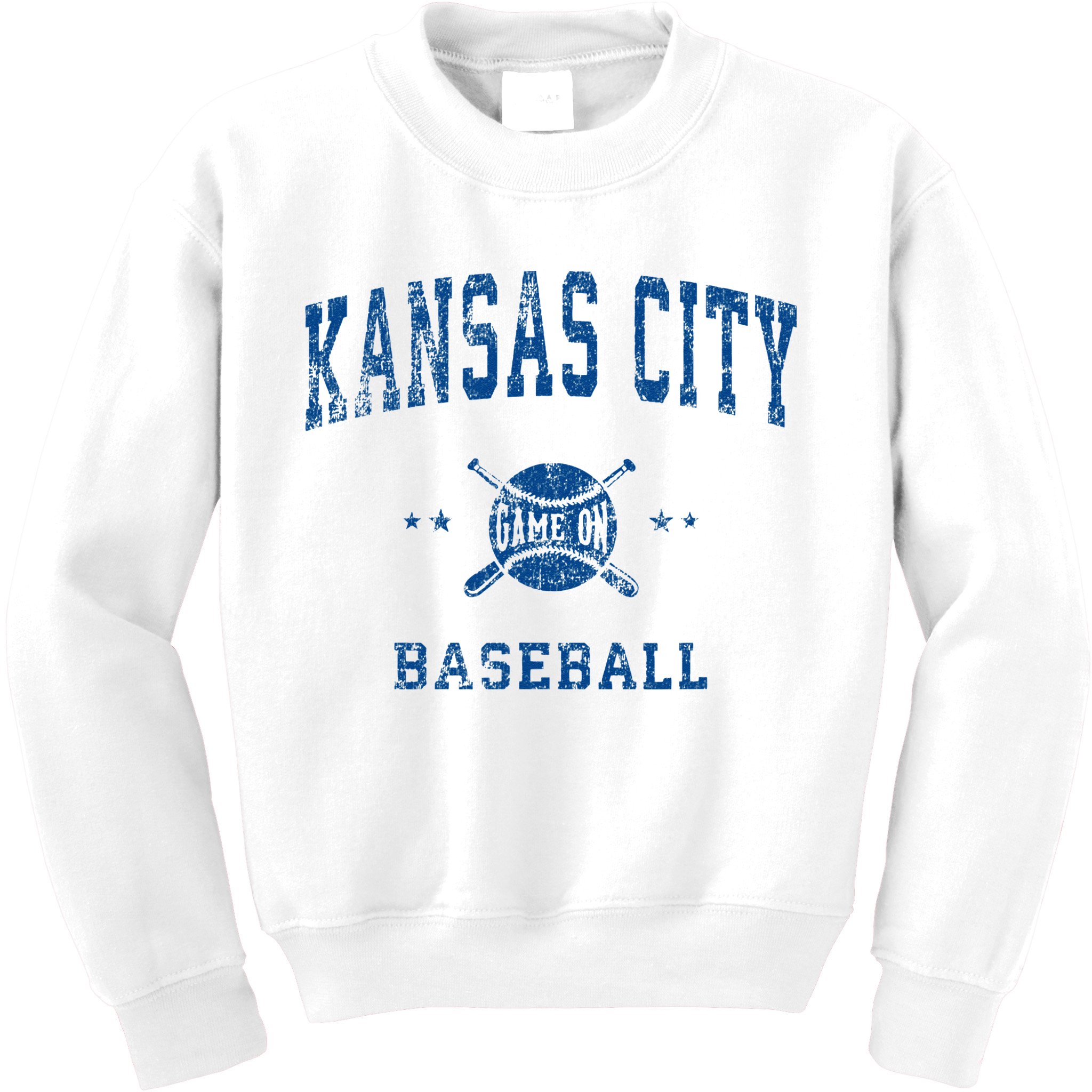 Kansas City KC Vintage Baseball Throwback Retro Design Kids Sweatshirt