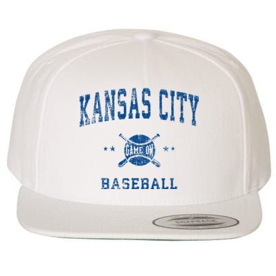 Kansas City KC Vintage Baseball Throwback Retro Design Wool Snapback Cap