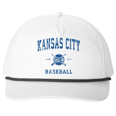 Kansas City KC Vintage Baseball Throwback Retro Design Snapback Five-Panel Rope Hat