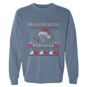 Koalalala Cute Koala Bear Australian Christmas Ugly Xmas Garment-Dyed Sweatshirt