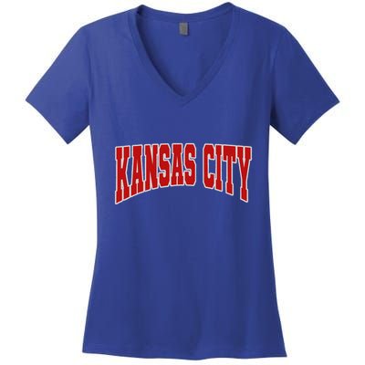 Kansas City K C Women's V-Neck T-Shirt