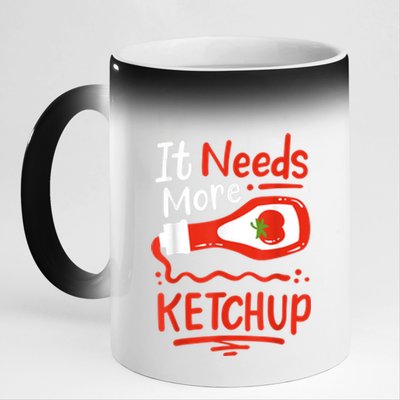 Ketchup Condiment 11oz Black Color Changing Mug