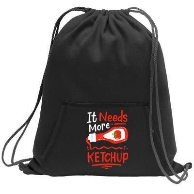 Ketchup Condiment Sweatshirt Cinch Pack Bag