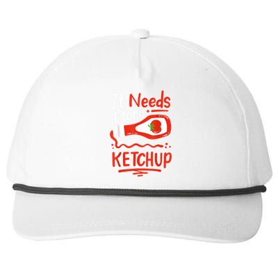 Ketchup Condiment Snapback Five-Panel Rope Hat