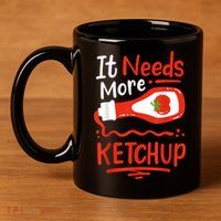 Ketchup Condiment 11oz C Handle Ceramic Mug
