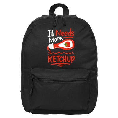 Ketchup Condiment 16 in Basic Backpack