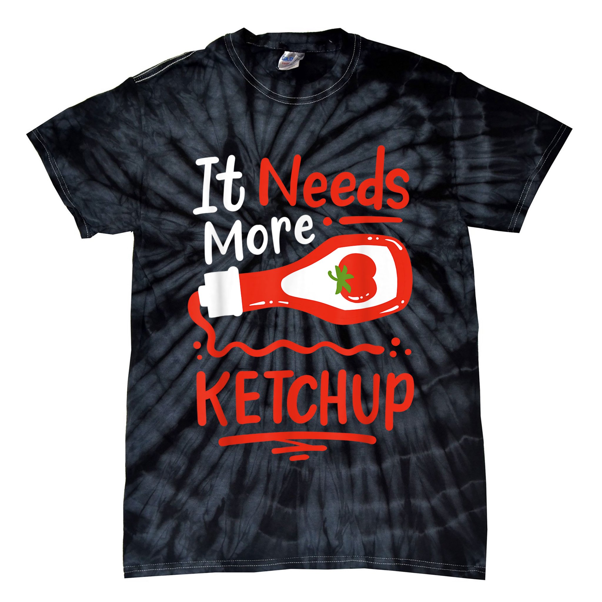 Ketchup Condiment Tie-Dye T-Shirt