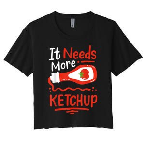 Ketchup Condiment Women's Crop Top Tee